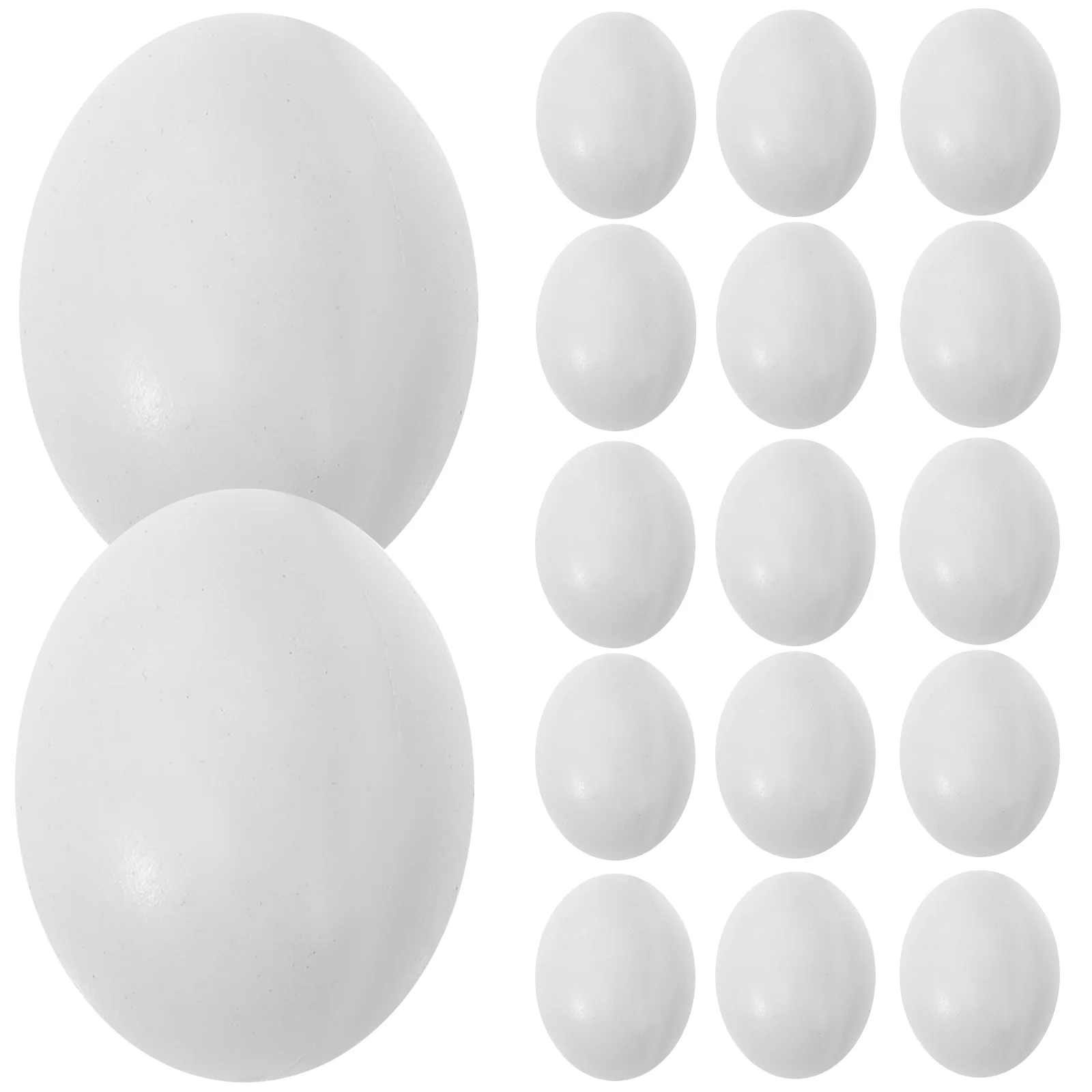 10 Шт Поддельных яиц Пластиковый Птичий реквизит Белые Реалистичные Поделки для девочек Имитация птиц