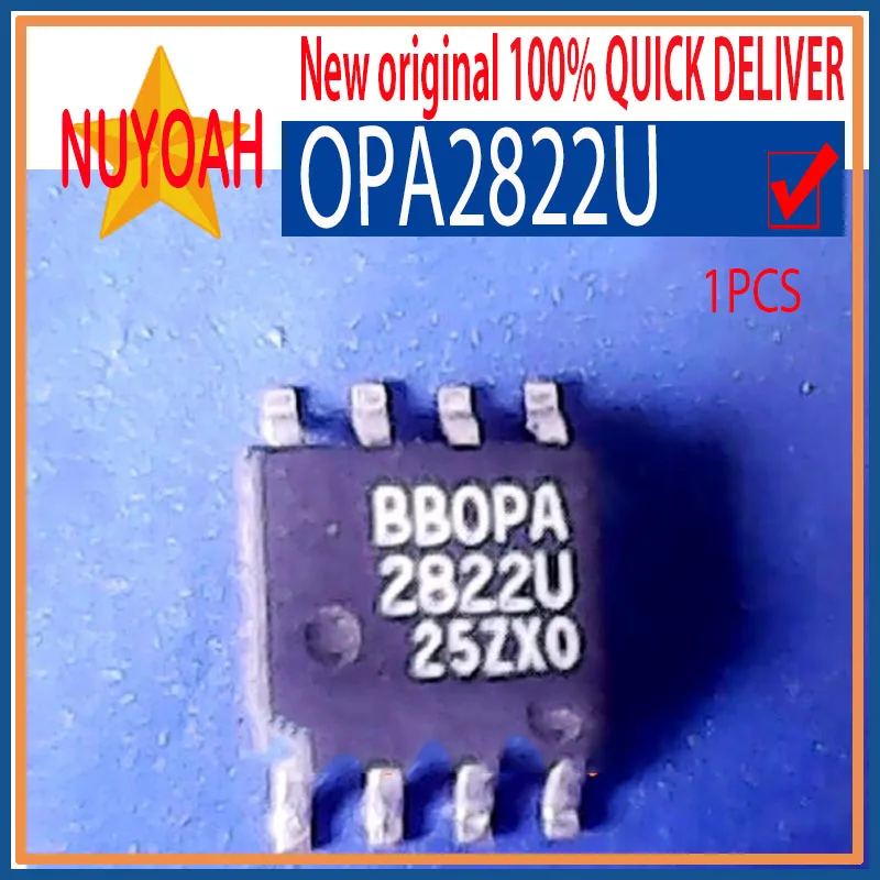 100% новый оригинальный OPA2822U двойной широкополосный операционный усилитель с низким уровнем шума, микросхема двойного операционного усилителя SOP-8