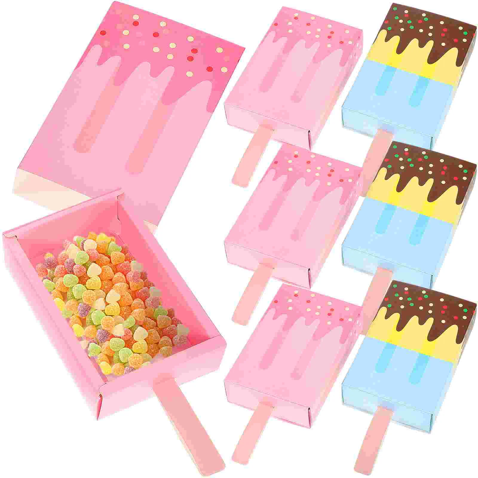 20 шт Мини-коробка конфет для мороженого Party Supplies Favour Cartoon 250 г Белый картон Baby