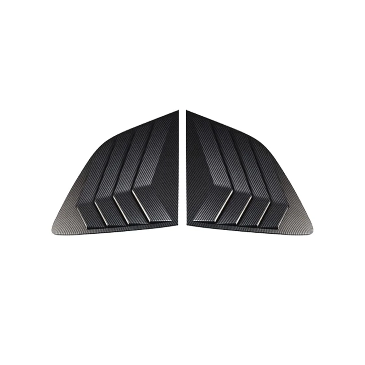 2ШТ Гоночный Стиль Жалюзи Заднего Бокового Окна Вентиляционное Отверстие Совок Шторы Накладка Панели для Honda CRV 2023, ABS Carbon