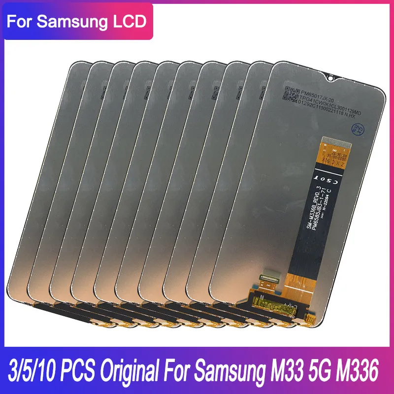 3/5/10 шт./лот Дисплей Для Samsung Galaxy M33 5G M336B ЖК-дисплей M33 M336B/DS Запасные Части для экрана Оригинальный Дисплей