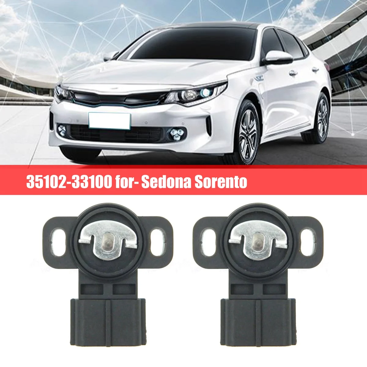 35102-33100 Датчик положения дроссельной заслонки автомобильный-Датчик TPS для-Hyundai-Kia Sedona Sorento 2шт