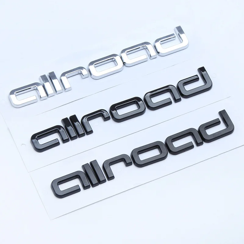 3D ABS Хром Черный Значок Allrado Логотип Эмблема Багажника Автомобиля Наклейки Для Audi A4 B8 B5 B6 B7 A6 4F C7 C6 Allroad Стикеры Аксессуары