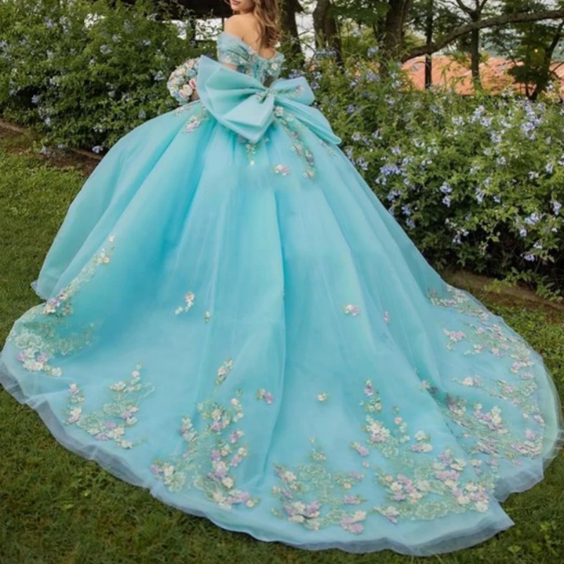 Ashely Alsa Мексиканские Пышные Платья с 3D Цветочной Аппликацией На День Рождения Принцессы Вечерние Сладкие 15 16 Бальные Платья Vestidos XV Años 2024
