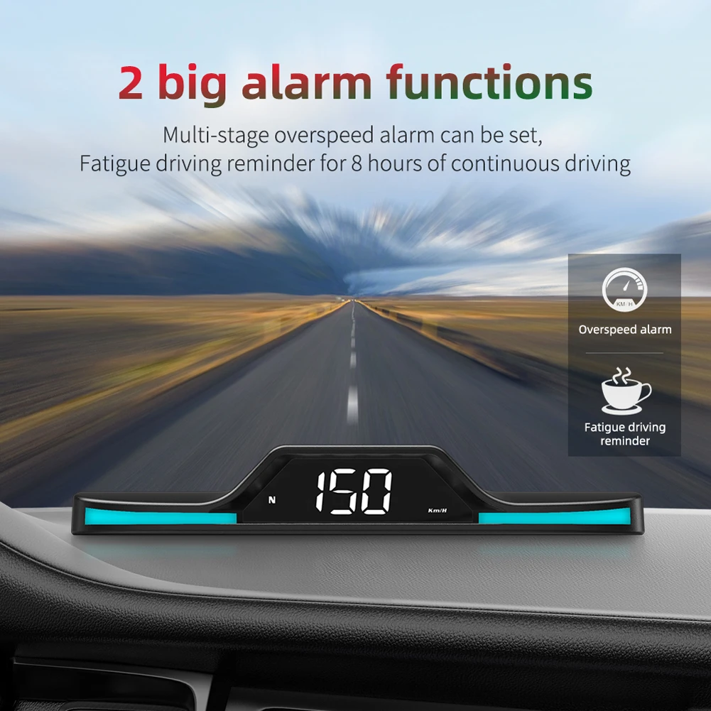 G15 HUD GPS Автомобильный цифровой спидометр, часы, умный головной дисплей, проектор, датчик, аксессуары для автоэлектроники, подходят для всех автомобилей