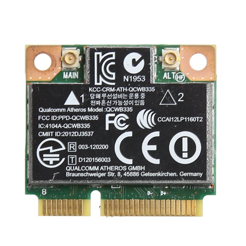 G5AA 802.11b/g/n WiFi Bluetooth-совместимая Беспроводная карта Half Mini PCI-E для HP Atheros QCWB335 AR9565 690019-001