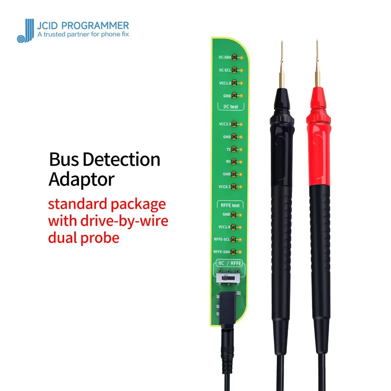 JC JCID V1S PRO Bus Detection adapter V1SE Двойная функция Платы обнаружения RFFE + IIC Позволяет Быстро идентифицировать Инструменты для устранения неисправностей