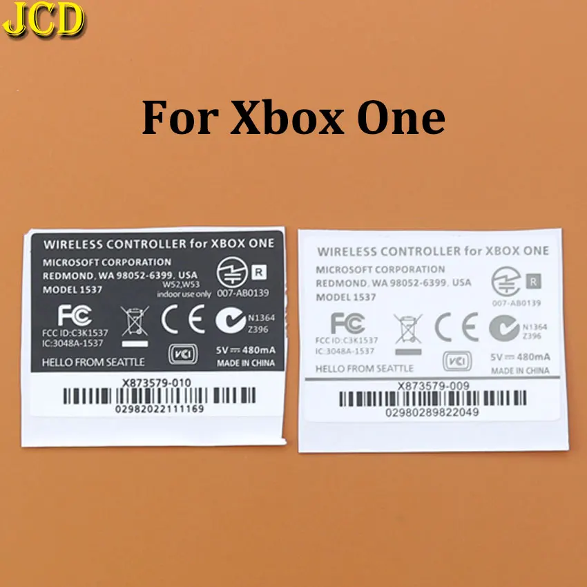 JCD 10 шт. Черно-белая наклейка на контроллер для беспроводной игровой ручки Xbox One Наклейки на заднюю панель Аксессуары для ремонта