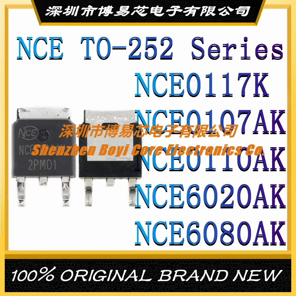 NCE0117K, NCE0107AK, NCE0110AK, NCE6020AK, NCE6080AK Микросхема на N-канальном МОП-полевом транзисторе TO-252