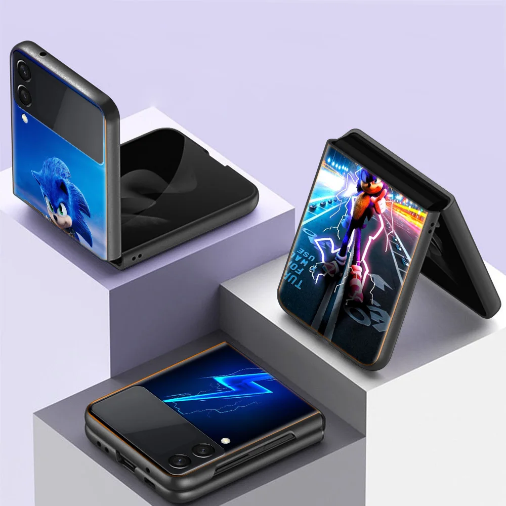 Supersonics-S-Sonics-Игровой Чехол Для телефона Samsung Galaxy Z Flip 3 4 Z Flip 5G Противоударный Жесткий чехол Z Flip 3 5G Z Flip 4 5G TPU P