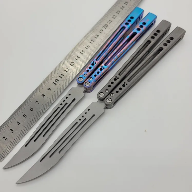 TheOne Gale Balisong Clone TC4 Titanium Speed Channel Handle Bushing System Zen Pins Нож-бабочка EDC Outdoor Tool