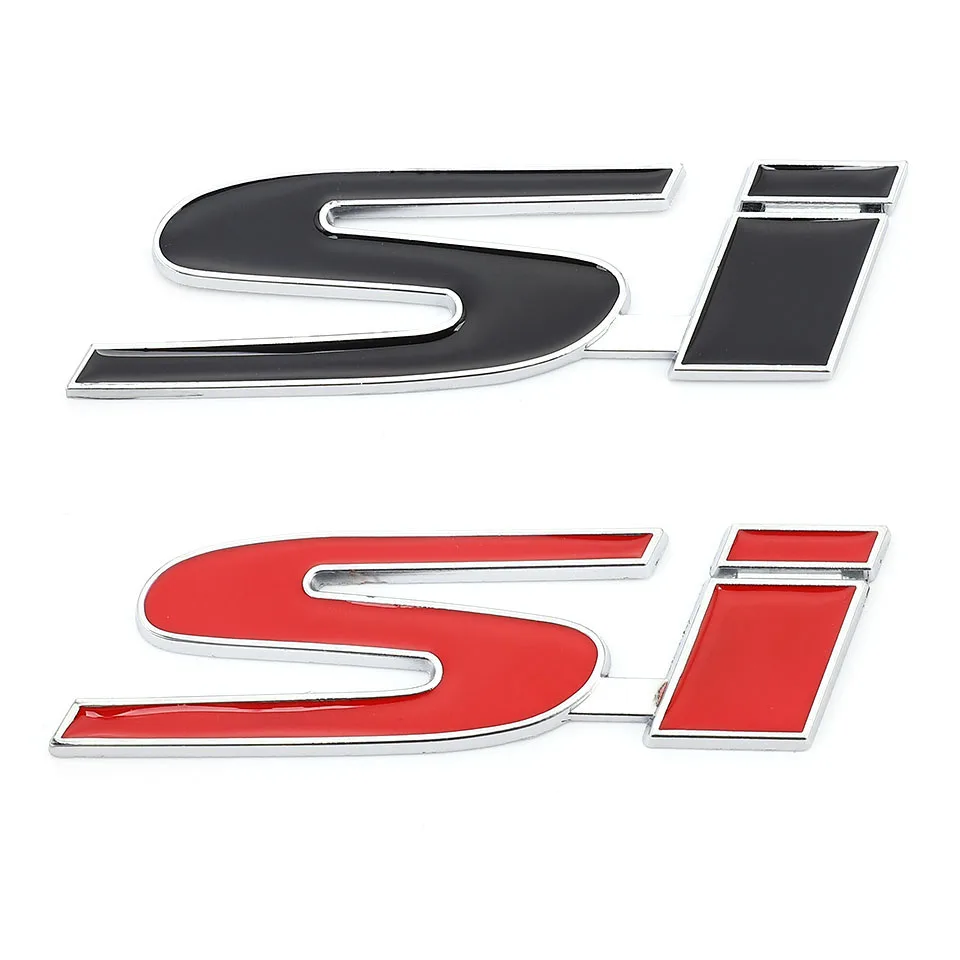 Автомобильная Наклейка SI Логотип Авто Эмблема Значок 3D Металлический Багажник Автомобильные Наклейки для Honda Civic Si Accord 2003-2007 Crv Hrv Городские Автомобильные Аксессуары