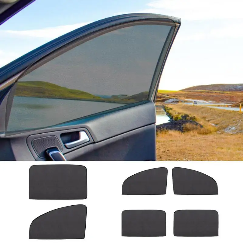 Автомобильные шторки на окнах с магнитной защитой от ультрафиолета, защита от уединения, солнцезащитные козырьки на окнах, Дышащие Стильные автомобильные аксессуары