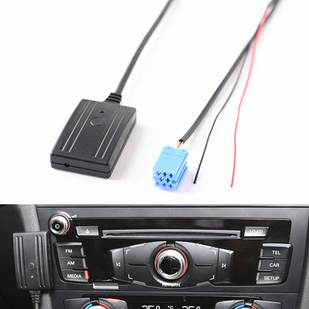 Автомобильный Bluetooth-микрофон, комплект громкой связи для телефонного звонка, Музыкальный аудиоадаптер AUX-IN для Volkswagen ISO 8PIN порт Blaupunkt Becker VDO