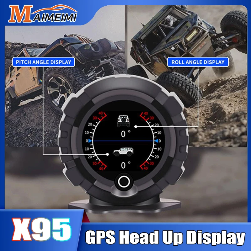Автомобильный GPS Головной Дисплей Цифровой Инклинометр 4x4 Шаг Измеритель Угла Наклона Внедорожные Аксессуары X95 OBD Многофункциональный Датчик HUD