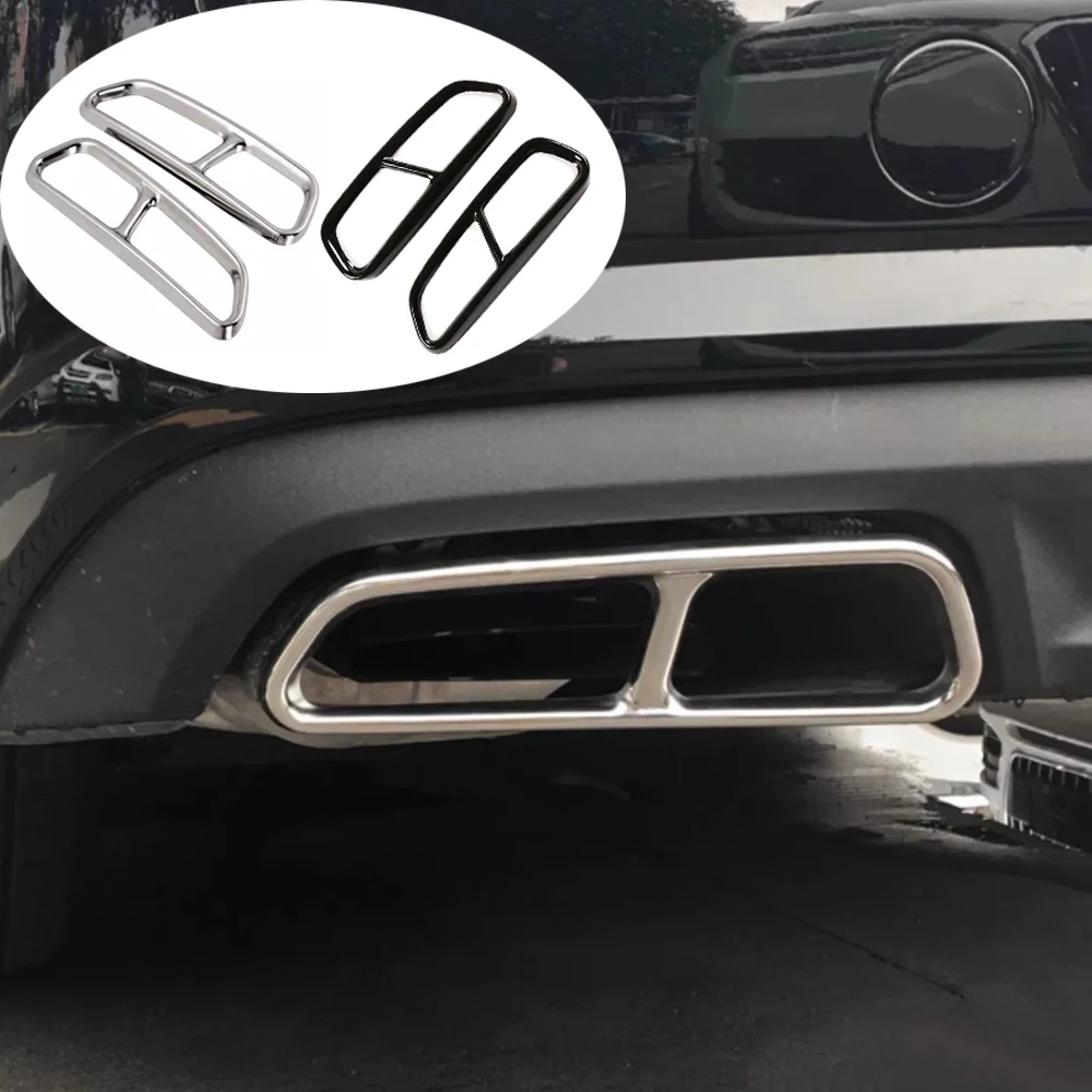 Автомобильный стайлинг выхлопные трубы Декоративная рамка выхлопная труба Модифицированная отделка крышки Подходит для Audi A6 A7 2016-2018 Аксессуары