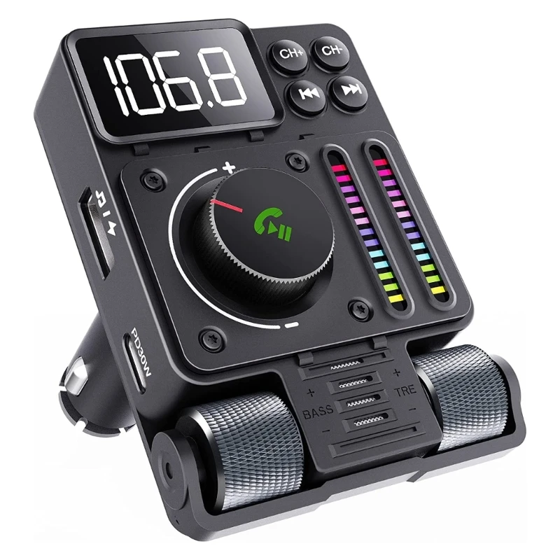 Адаптер автомобильного FM-передатчика 090E Беспроводной приемник громкой связи MP3-плеер