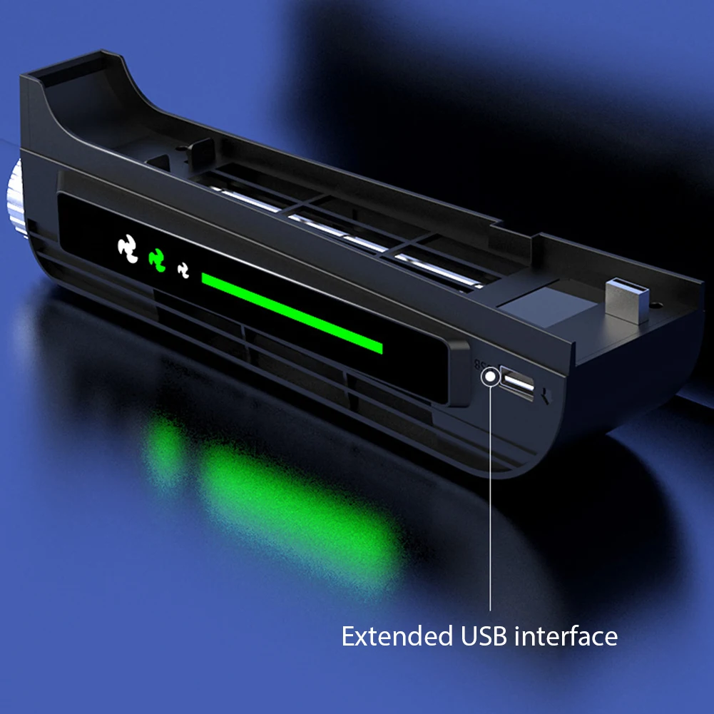 Внешний радиатор игровой консоли с USB-портом, 3 вентилятора охлаждения для PS5