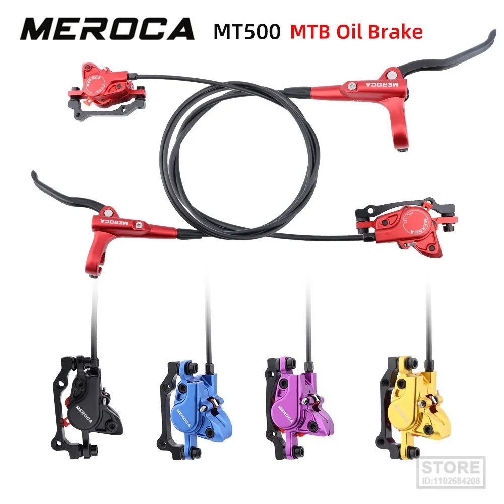 Гидравлические тормоза MEROCA MTB, комплект для велосипеда, дисковые тормоза для горного велосипеда, двухпоршневой суппорт с ротором 160 мм, велоспорт