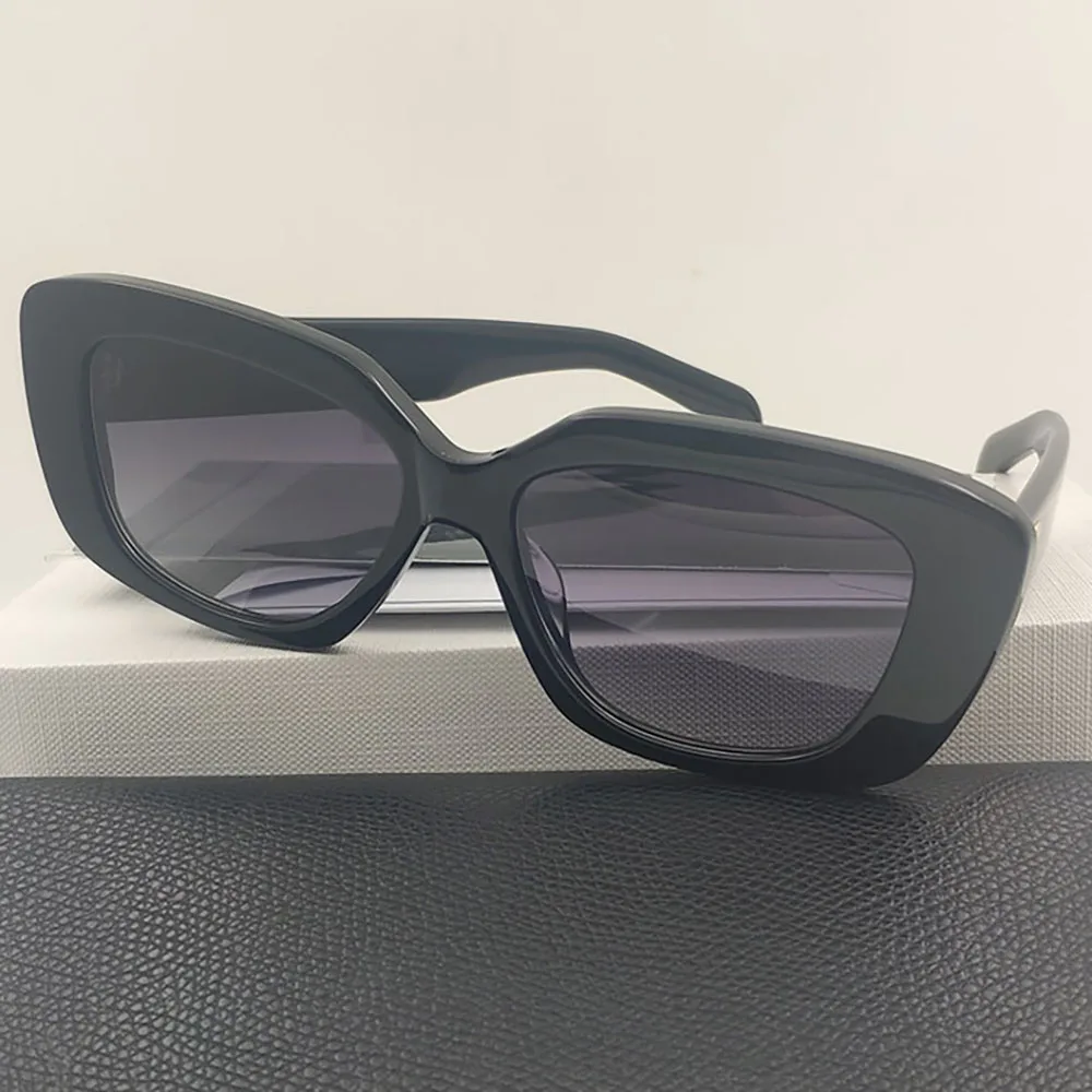 Горячие продукты Черные Ацетатные Прямоугольные Женские солнцезащитные очки для бренда, Дизайнерская Летняя мода в стиле стимпанк, Квадрат Для солнцезащитных очков UV400