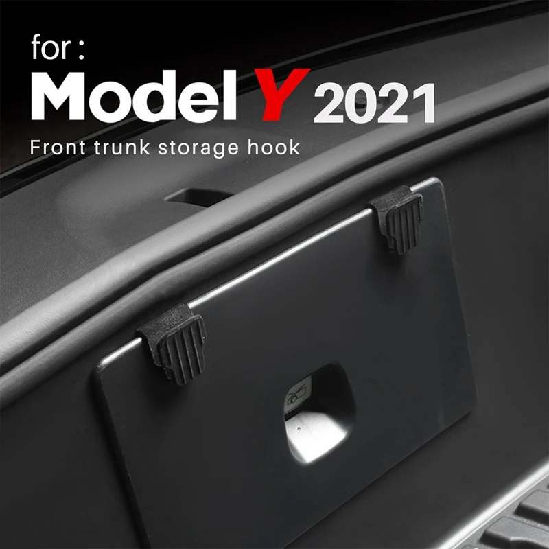 Держатель крючка для переднего багажника автомобиля Анти-Качающийся Кулон Для хранения Подвесных аксессуаров для Tesla Модель Y 2021