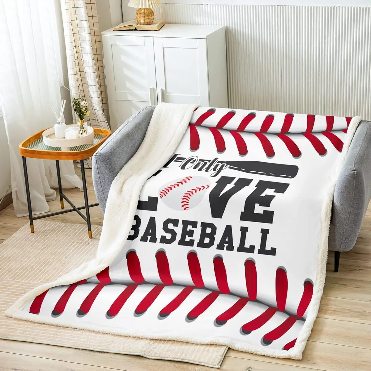 Детское Спортивное Игровое Шерп-одеяло, Бейсбольное Флисовое одеяло, Плюшевое одеяло для игроков в бейсбол, Игровое Плюшевое одеяло для кровати, дивана, кушетки