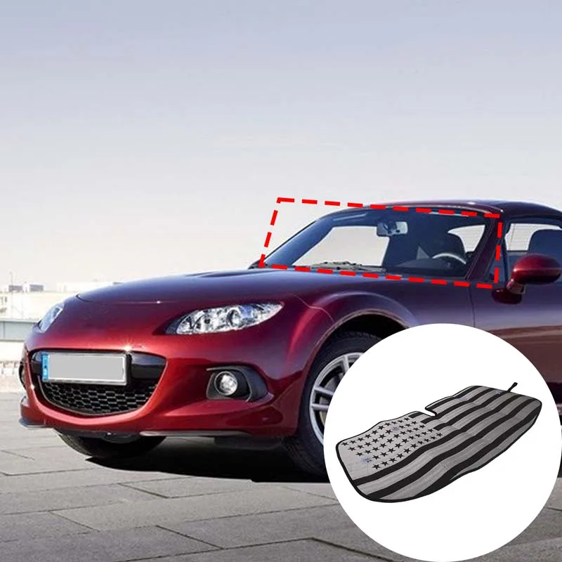 Для Mazda MX-5 NC 2009-2015 Композитный материал Серебристого цвета, солнцезащитный козырек на лобовое стекло автомобиля, защита от солнечных лучей, автомобильные Аксессуары