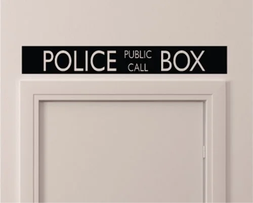 Для Полиции В Винтажном Стиле, Телефонная Будка Общественного Вызова, Дверь Шкафа В Спальне - Декоративная Виниловая Наклейка Размером 36 Дюймов На 5 На Стену