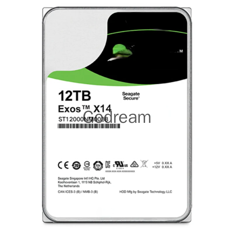 Для сервера хранения жестких дисков Seagate Galaxy ST12000NM002G Enterprise с 3,5-дюймовым дисковым массивом 12T SAS