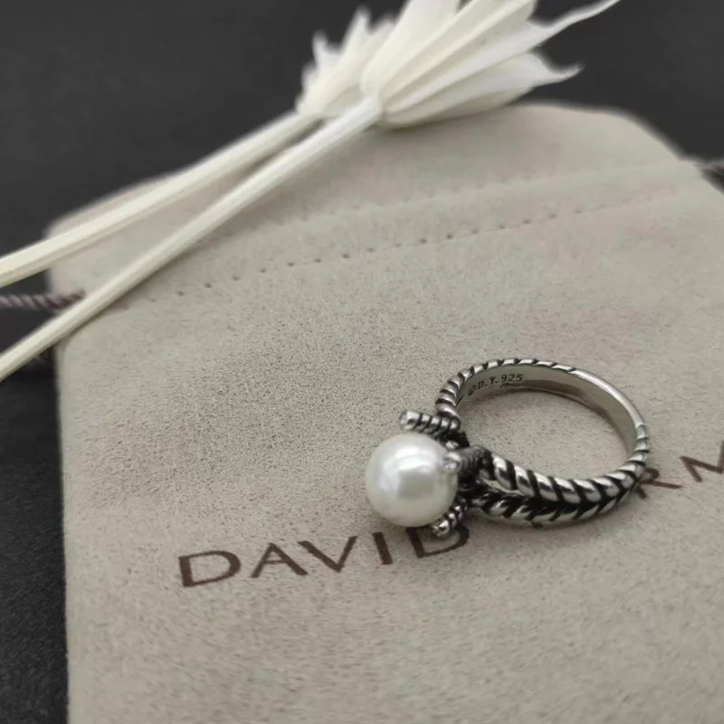 Дэвид Юрман высококачественное женское кольцо с жемчугом в виде четырех когтей, оптовый подарок