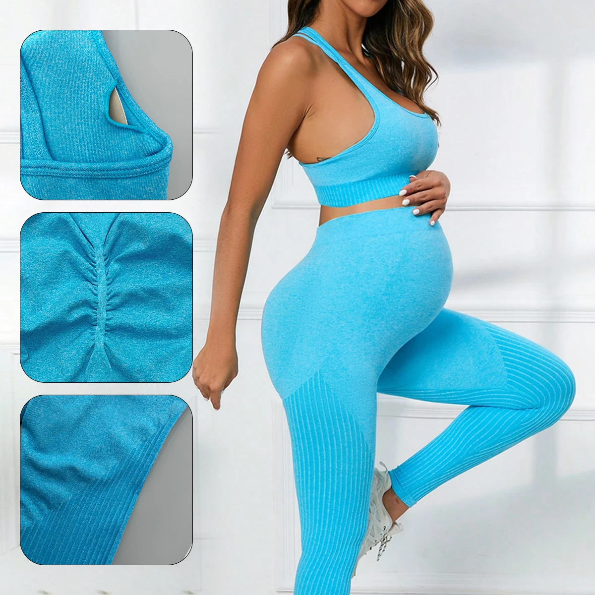 Женский комплект для йоги для беременных, высокоэластичные леггинсы для йоги для беременных, спортивные костюмы, одежда для беременных 2023