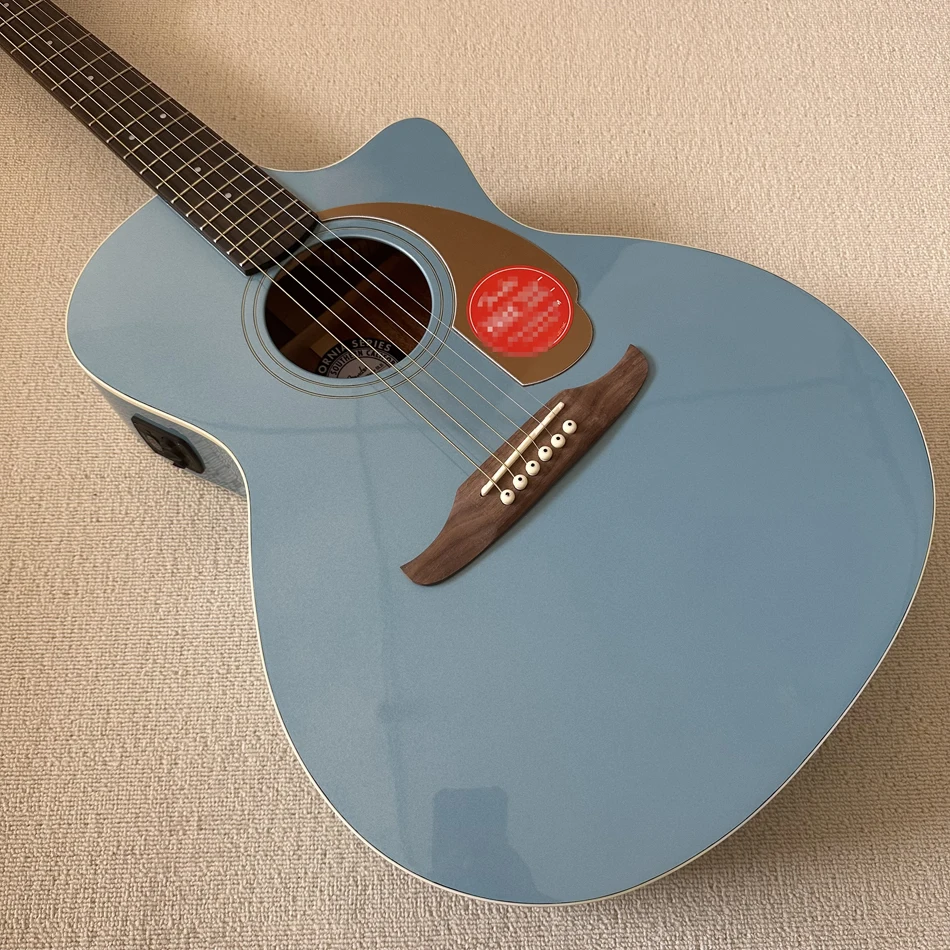 Изготовленная на заказ, сделано в Китае, 40-дюймовая народная акустическая гитара, гриф из розового дерева, бесплатная доставка