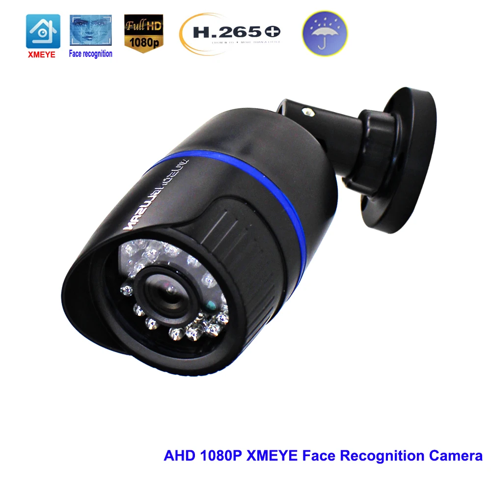 Камера наружного наблюдения Full AHD Bullet 1080P, распознавание лиц Xmeye, инфракрасное ночное видение высокой четкости, система видеонаблюдения