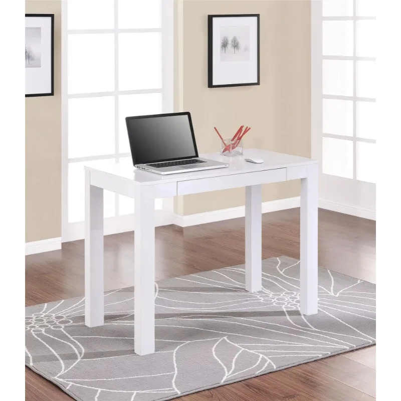 Компьютерный стол Ameriwood Home Glyndon с выдвижным ящиком, мебель (белый / Эспрессо) по желанию