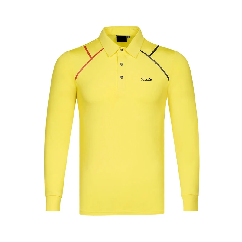 Летние Осенние мужские рубашки поло для гольфа с длинным рукавом, дышащие, быстросохнущие, свободные, с солнцезащитным кремом, эластичные, спортивные, износостойкие Рубашки поло