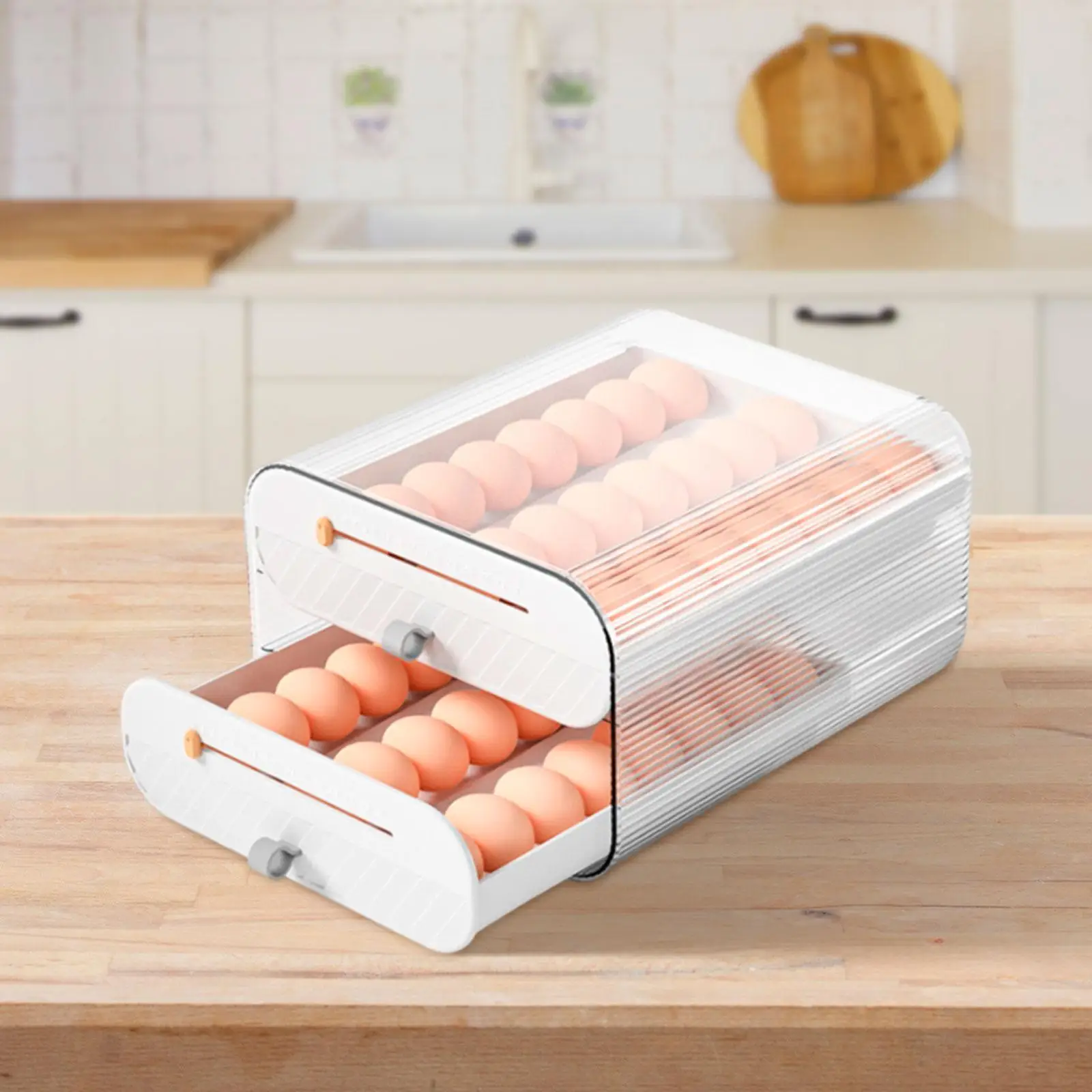 Лоток для яиц, многоразовый Прочный кухонный ящик для хранения в шкафу