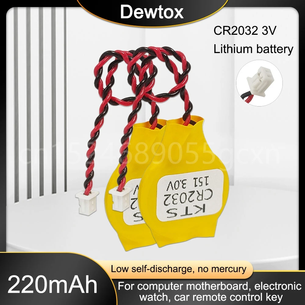 Материнская плата Dewtox CR2032 3V CMOS Strip Line Литиевая батарея для ноутбука Настольная материнская плата компьютера