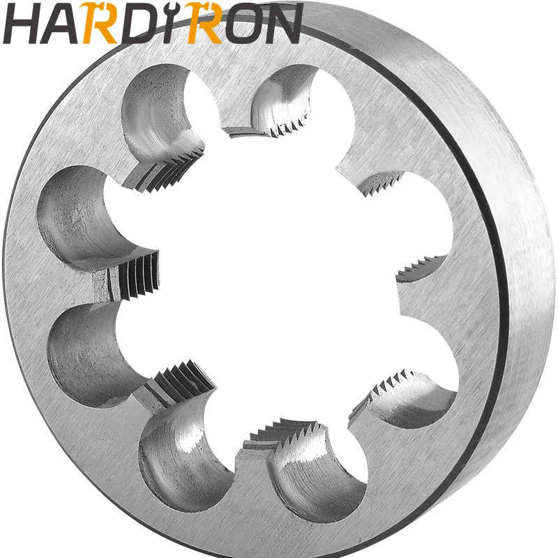 Метрическая круглая плашка Hardiron M48X2 для нарезания резьбы левой рукой, машинная плашка для нарезания резьбы M48 x 2.0