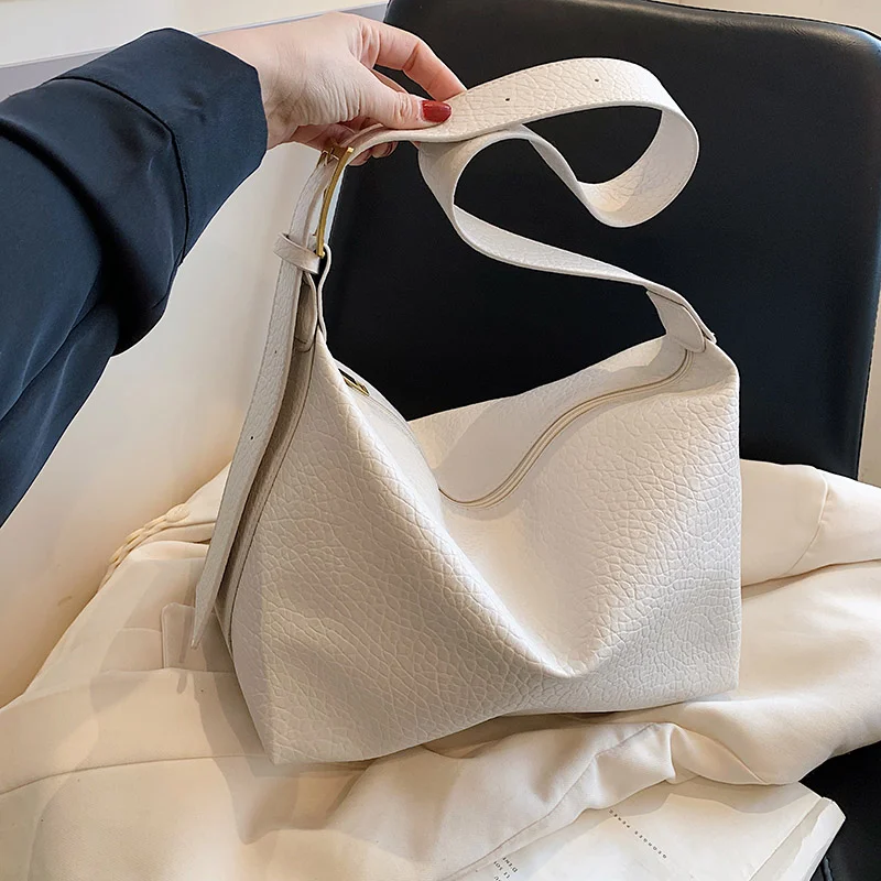 Модная женская сумка 2023 года, женская сумка через плечо в базовом стиле, трендовая повседневная женская сумка на молнии, женская сумка-тоут большой емкости