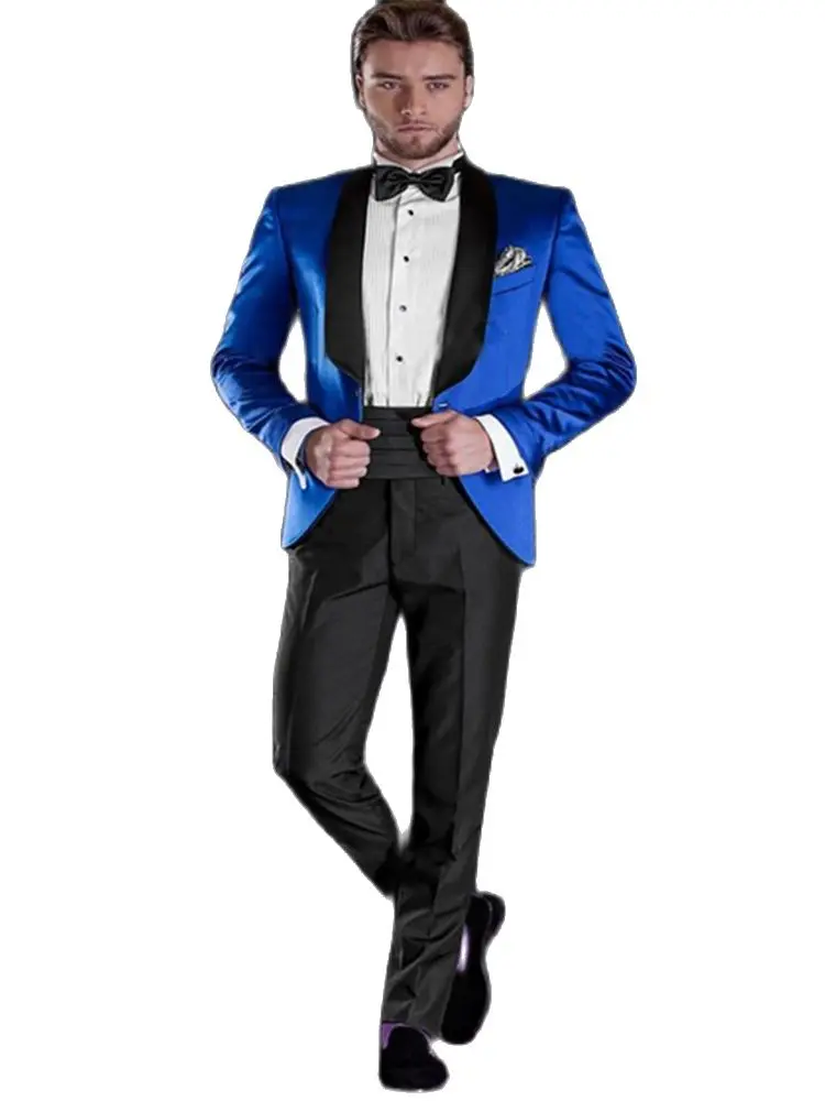 Модный Стиль 2022 года, Высококачественная Сценическая Одежда, Сшитые На Заказ Мужские Костюмы Для Свадьбы, Банкетный Костюм с 1 Пуговицей для Мужчин (Куртка + брюки)