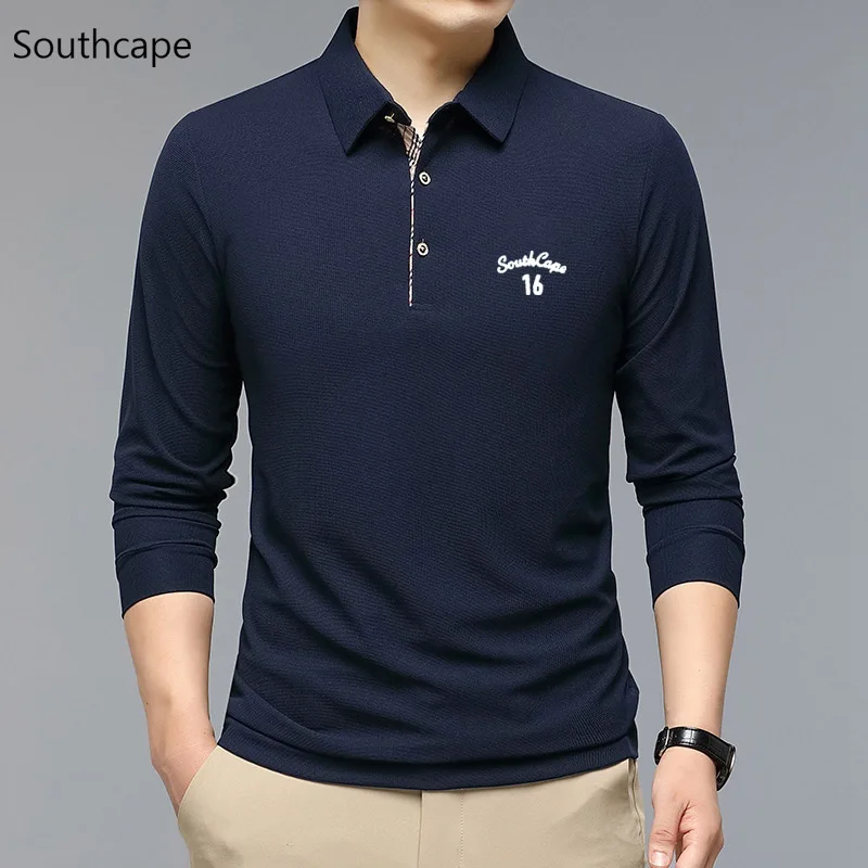 Мужская одежда для гольфа с вышивкой Southcape, осенние топы для гольфа с длинными рукавами, Модная спортивная футболка, одежда для гольфа, рубашки для гольфа для лошадей