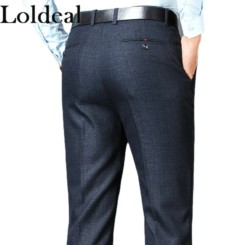 Мужские брюки-чинос классического кроя с плоской передней частью, прямые деловые брюки (доступны в моделях Big & Tall)