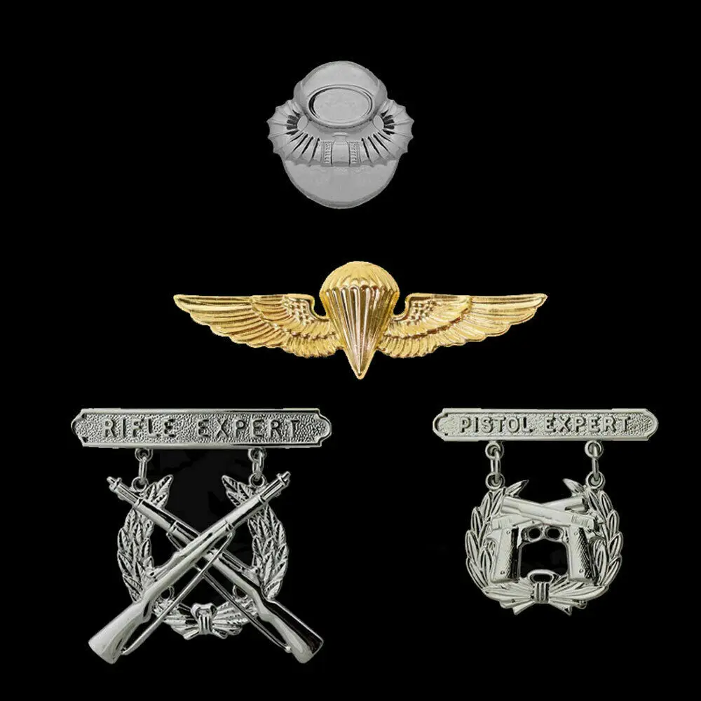 . НАБОР из 4 шт. значка USMC за меткую стрельбу, Набор булавок для дайвинга военного парашютиста
