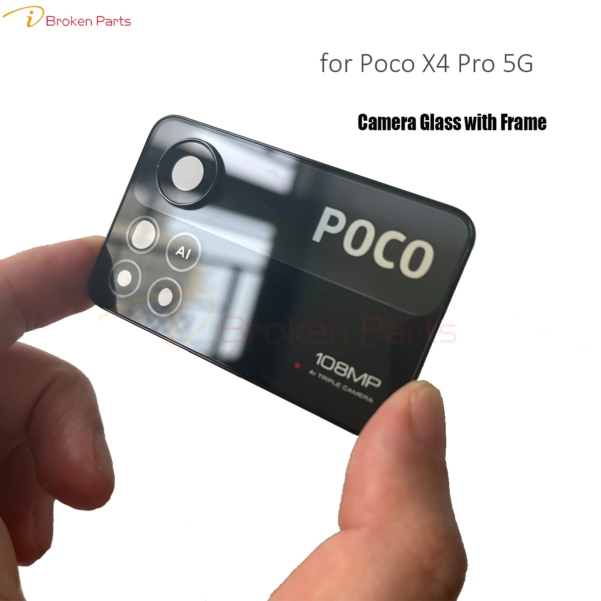 Новая Ремонтная замена для Xiaomi Pocophone Poco X4 Pro 5G Задняя крышка корпуса Стеклянная линза камеры заднего вида с держателем рамки для крышки