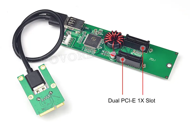 Новейший Mini PCI-E PCI Express к PCI-E X1 Удлинитель Riser Card USB 3.0 к PCIE 1X Слот IDE 4Pin Блок Питания для Майнинга BTC Miner