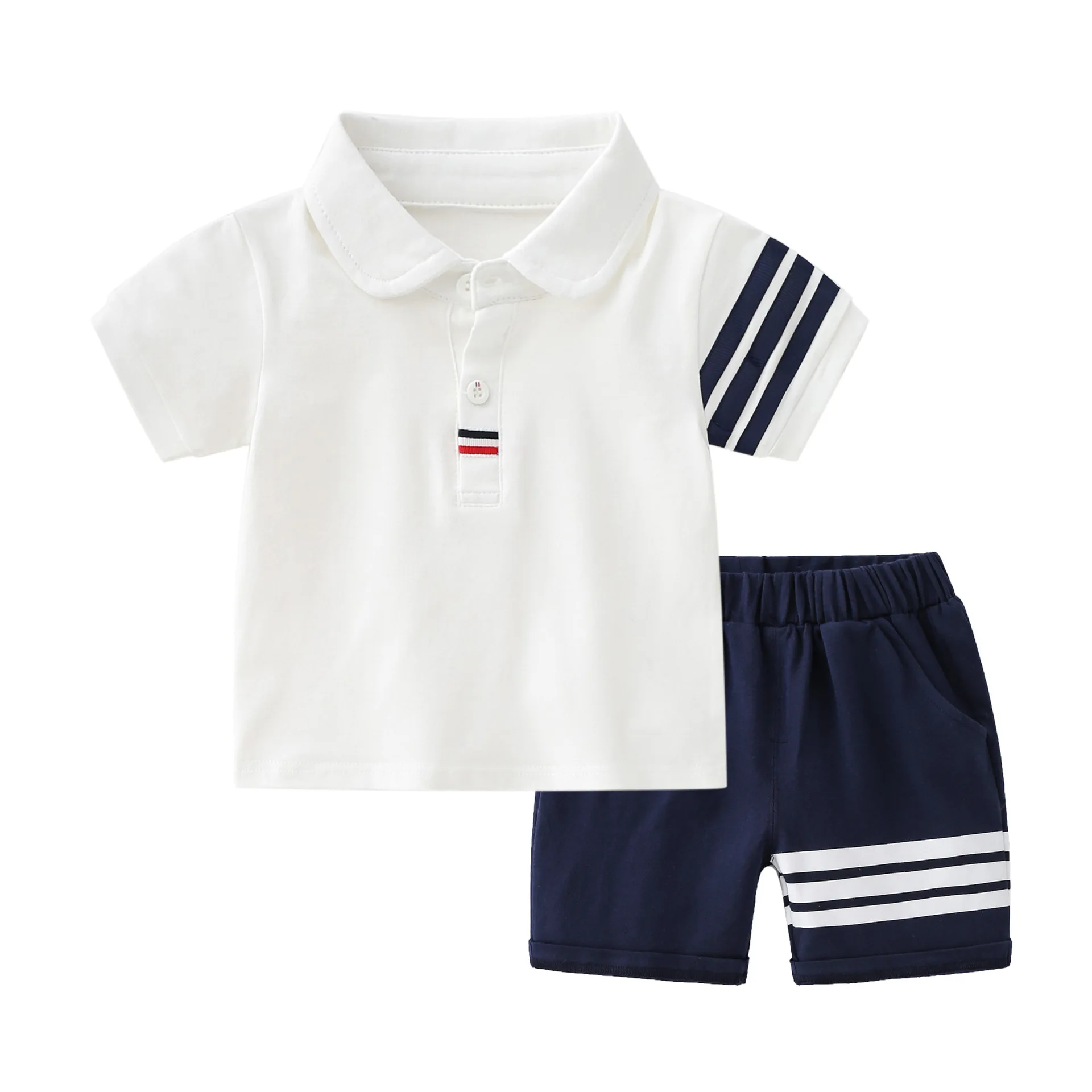 Новинка 2023 года, летняя детская одежда, повседневный комплект со штанами с короткими рукавами для мальчиков и девочек