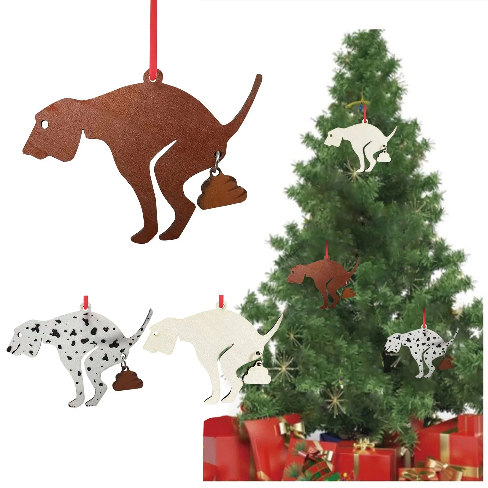 Новогоднее украшение комнаты, Милая Кошечка-собачка 2023, Подвеска в виде Рождественской елки, Украшение в виде капли животного, Принадлежности для праздничных вечеринок, Рождественский подарок, Новый