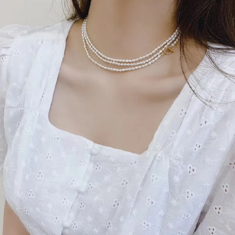 Новое длинное жемчужное ожерелье для женщин, белый натуральный пресноводный жемчуг, свитер, цепочка, цепочка для девочки, подарок матери на День Рождения