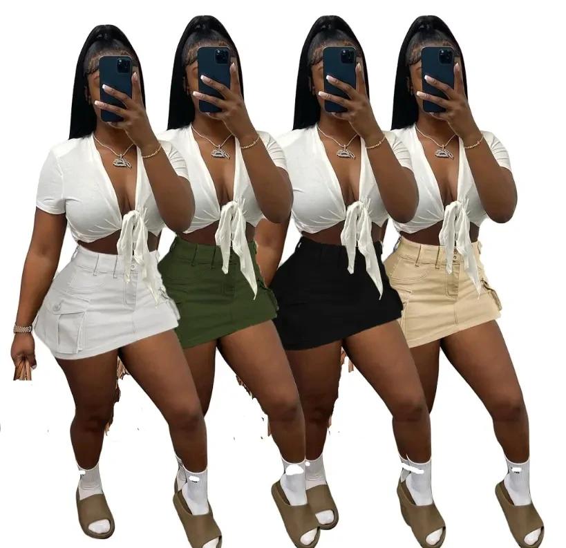 Новые женские шорты-карго цвета хаки с высокой талией и большими карманами, обтягивающие шорты с попой для горячих девушек, уличная одежда в стиле