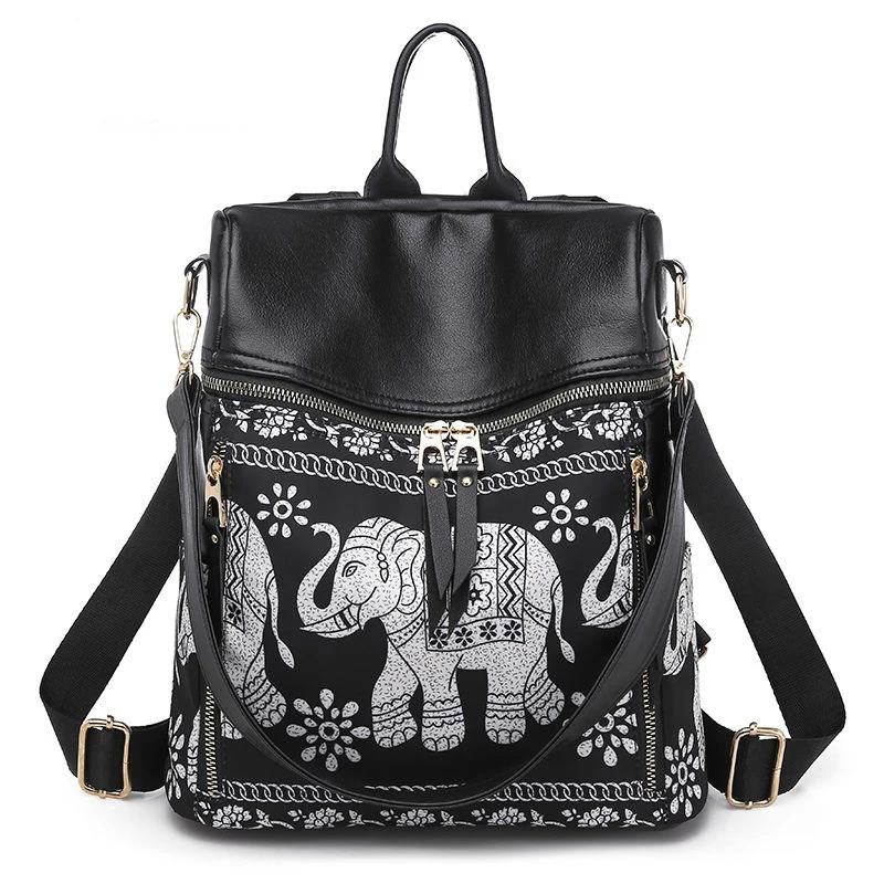 Новый модный Многофункциональный женский рюкзак из высококачественной искусственной кожи, женские рюкзаки бренда Большой емкости Ladies Elephant 2023